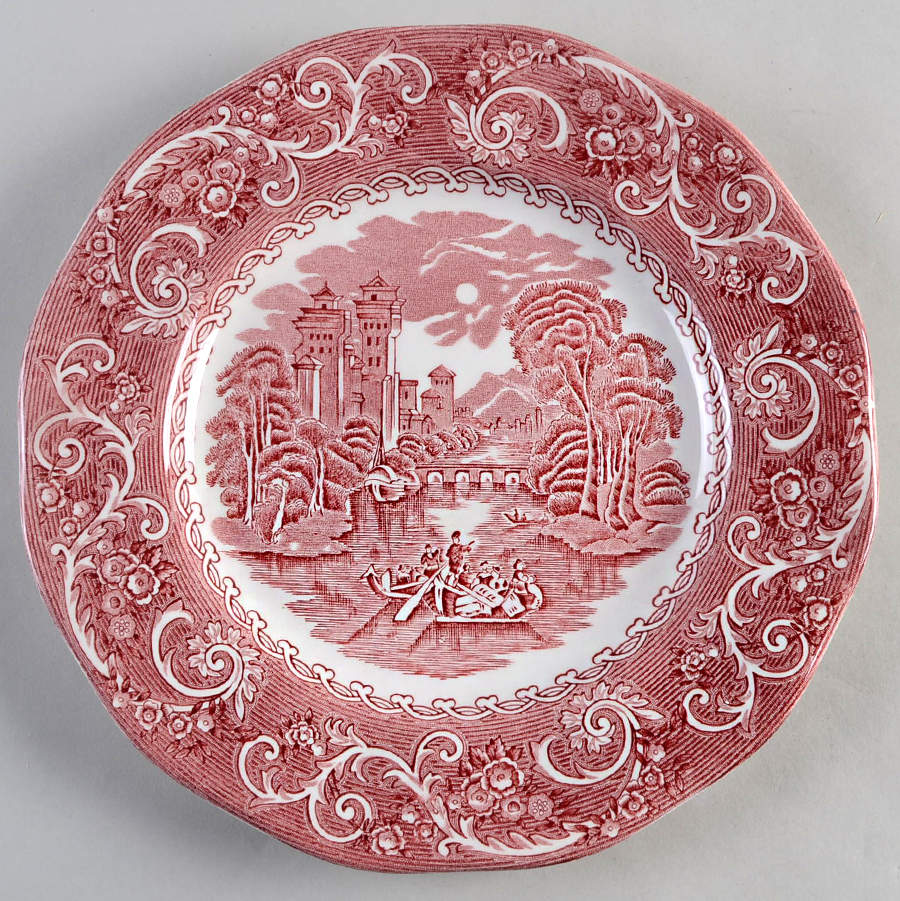 Canterbury Red Dinner Plate by Staffordshire-1