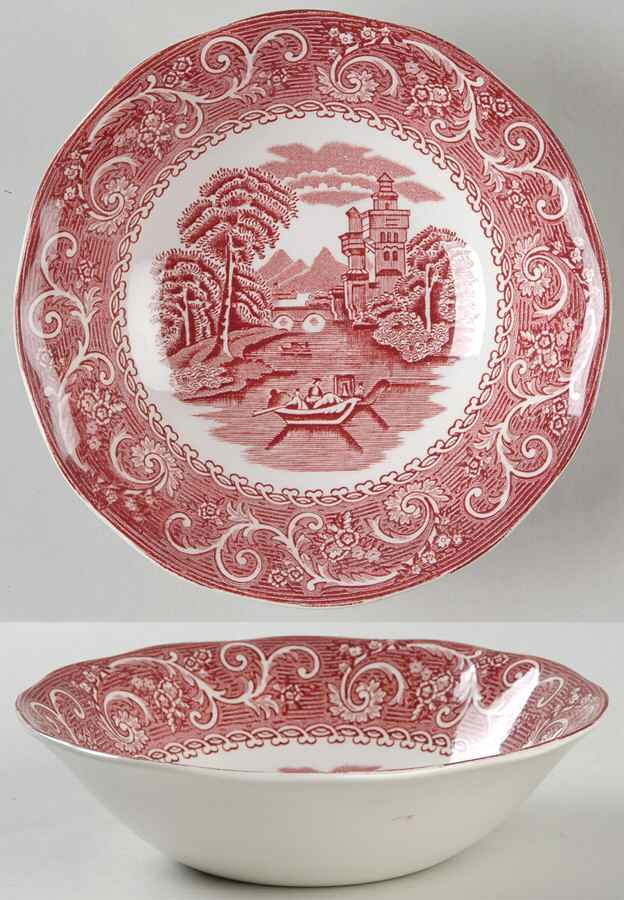 Canterbury Red Coupe Cereal Bowl by Staffordshire-1