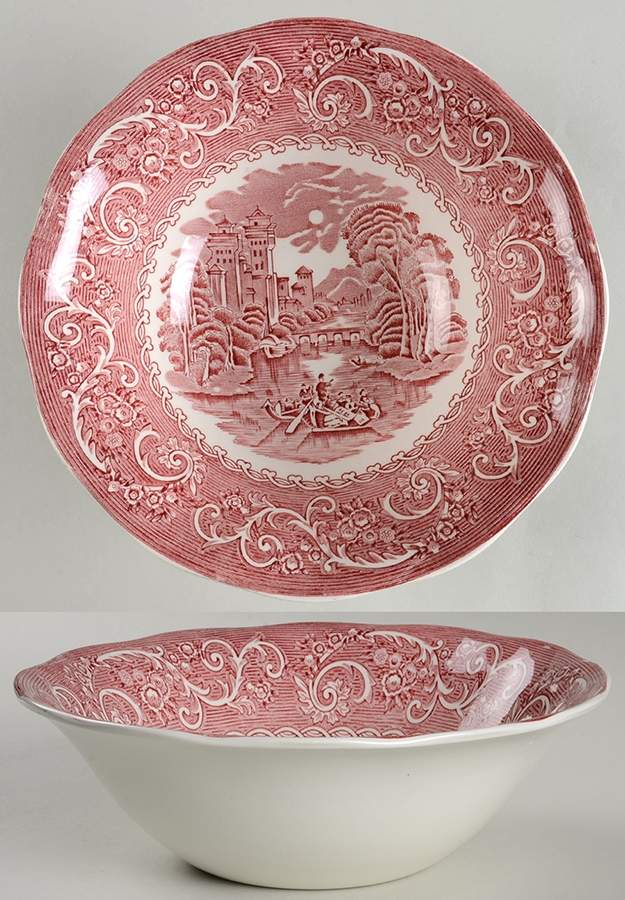 Canterbury Red 8" Round Vegetable Bowl by Staffordshire-1