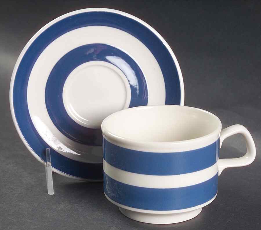 Cordon Bleu Flat Cup & Saucer Set by Staffordshire-1