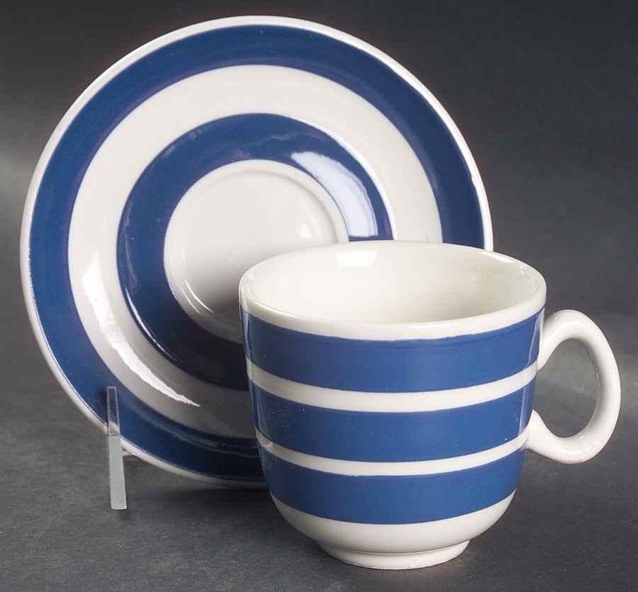 Cordon Bleu Flat Cup & Saucer Set by Staffordshire-1