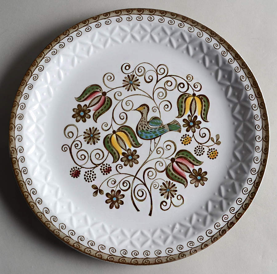 English Partridge Dinner Plate by Staffordshire-1
