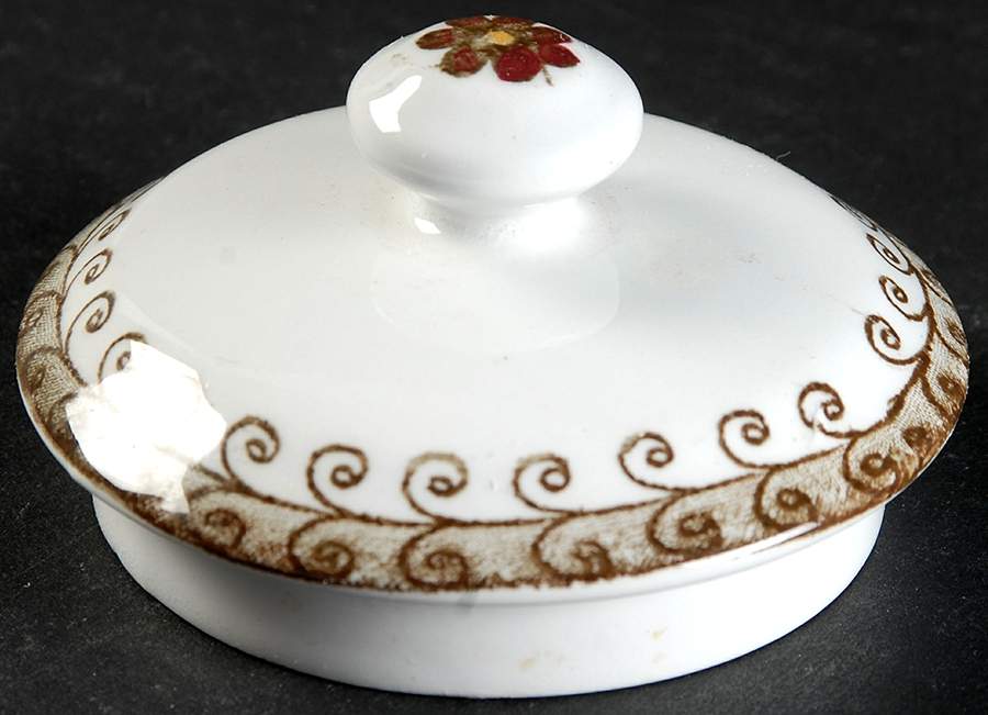 English Partridge Lid for Sugar Bowl by Staffordshire-1