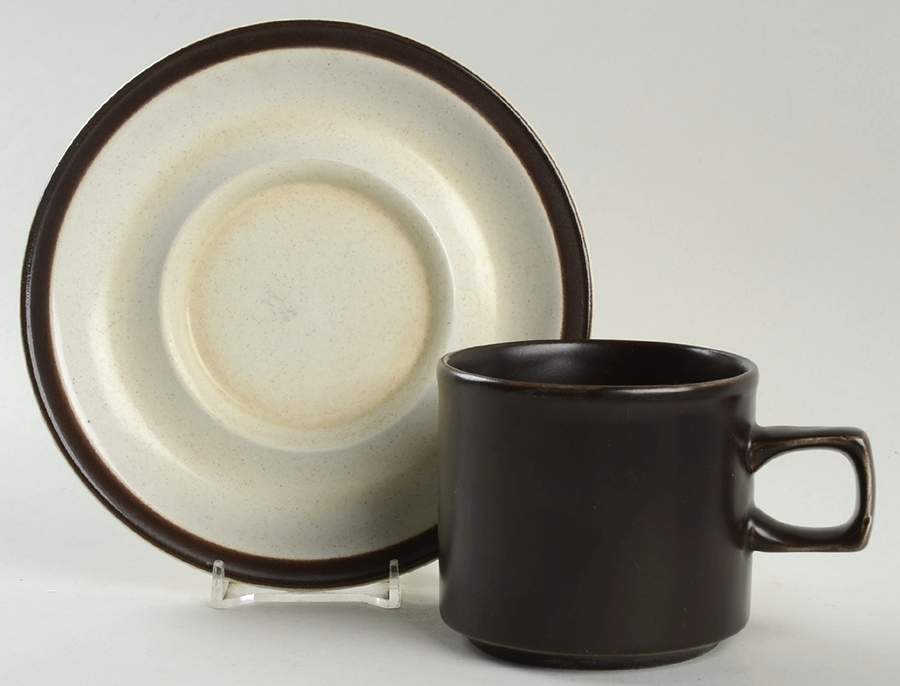 Heather Flat Cup & Saucer Set by Staffordshire-1