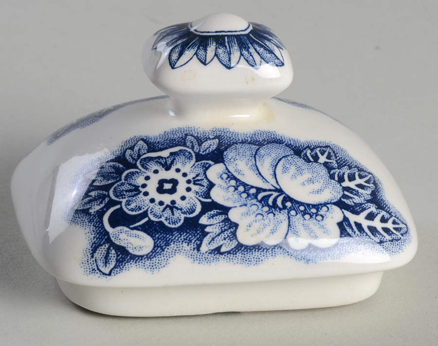 Liberty Blue Lid for Sugar Bowl by Staffordshire-1