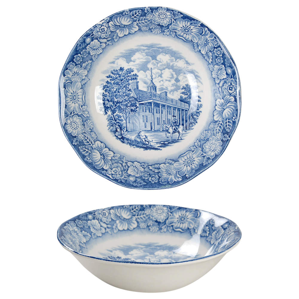 Liberty Blue Coupe Cereal Bowl by Staffordshire-1