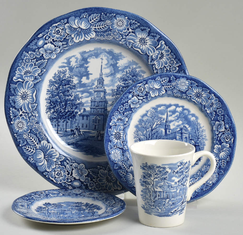 Liberty Blue 4 Piece Place Setting by Staffordshire-1