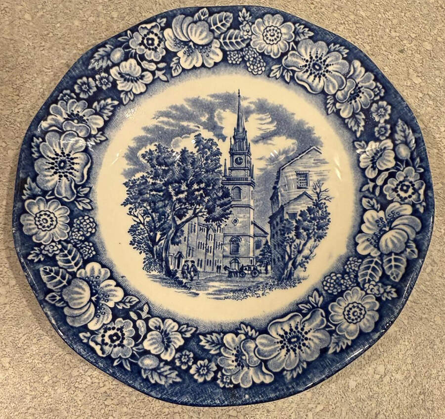 Liberty Blue Bread & Butter Plate by Staffordshire-1