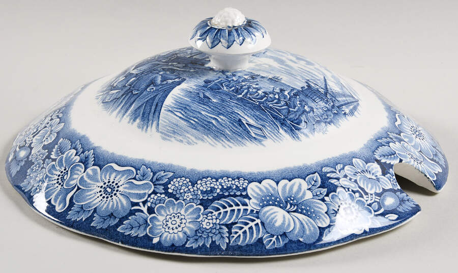 Liberty Blue Lid for Tureen by Staffordshire-1