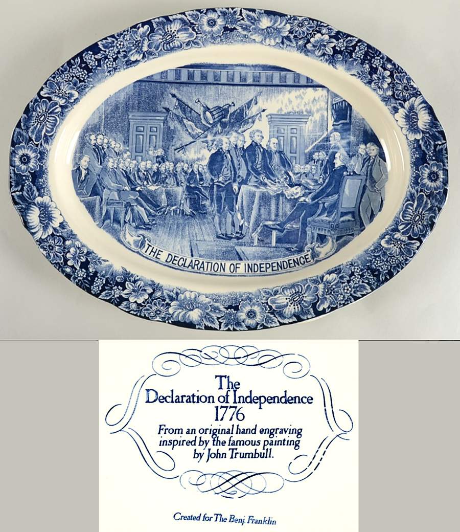 Liberty Blue 20" Oval Serving Platter by Staffordshire-1