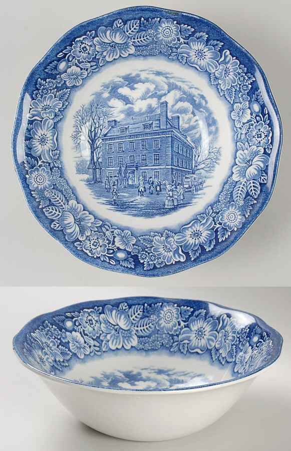 Liberty Blue 8" Round Vegetable Bowl by Staffordshire-1