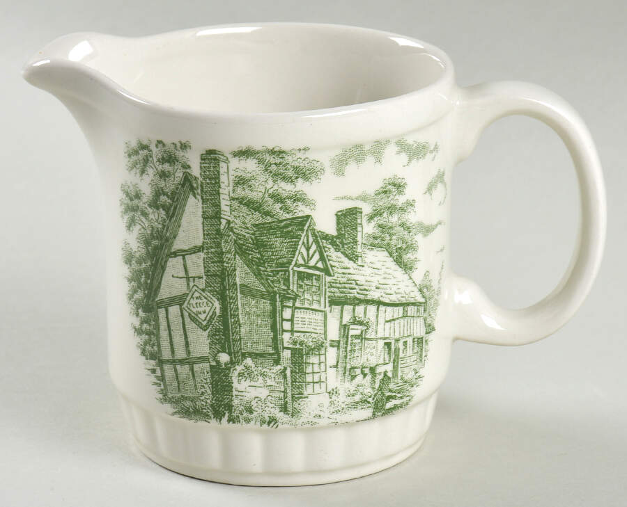 Old Inns Series Green Creamer by Staffordshire-1