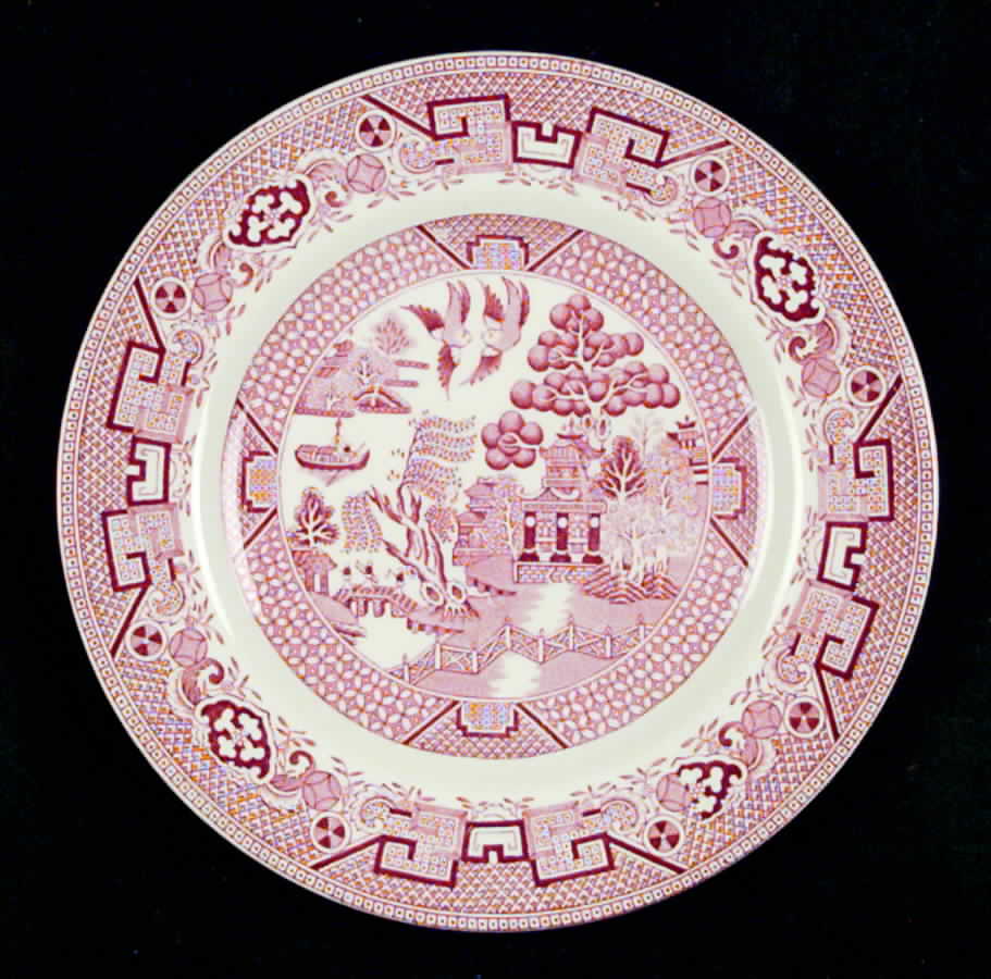 Pink Willow Salad Plate by Staffordshire-1