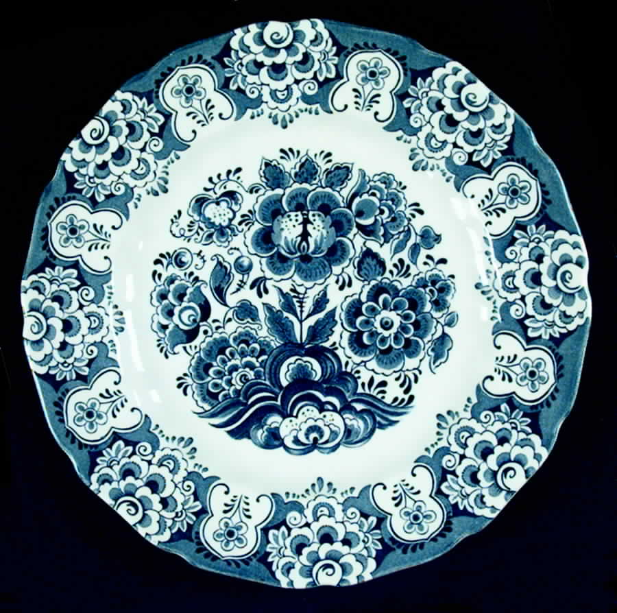 Sudbury Square Blue Dinner Plate by Sears-1