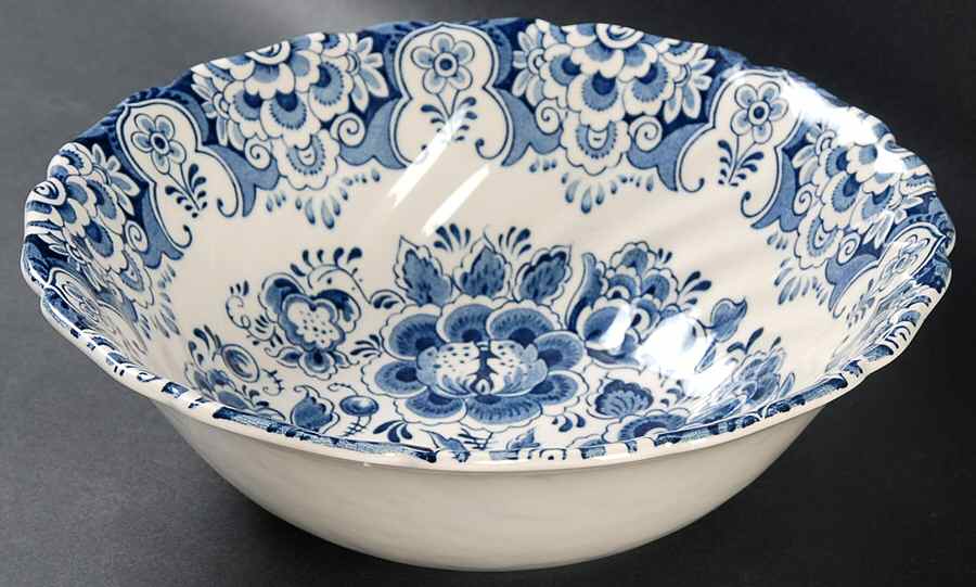 Sudbury Square Blue 8" Round Vegetable Bowl by Sears-1
