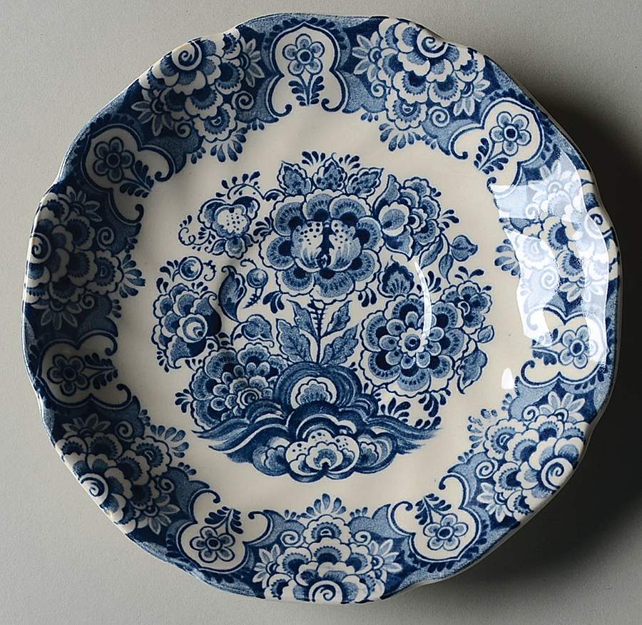 Sudbury Square Blue Saucer by Sears-1