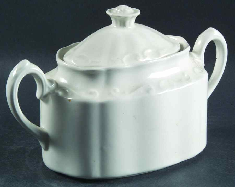 White Mist Sugar Bowl & Lid by Sears-1