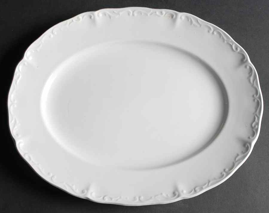 White Mist 11" Oval Serving Platter by Sears-1