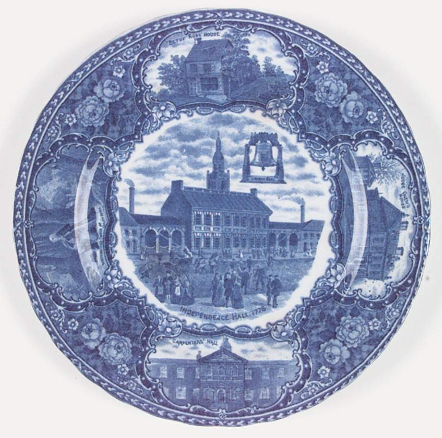 Ye Olde Historical Pottery Salad Plate by Staffordshire-1
