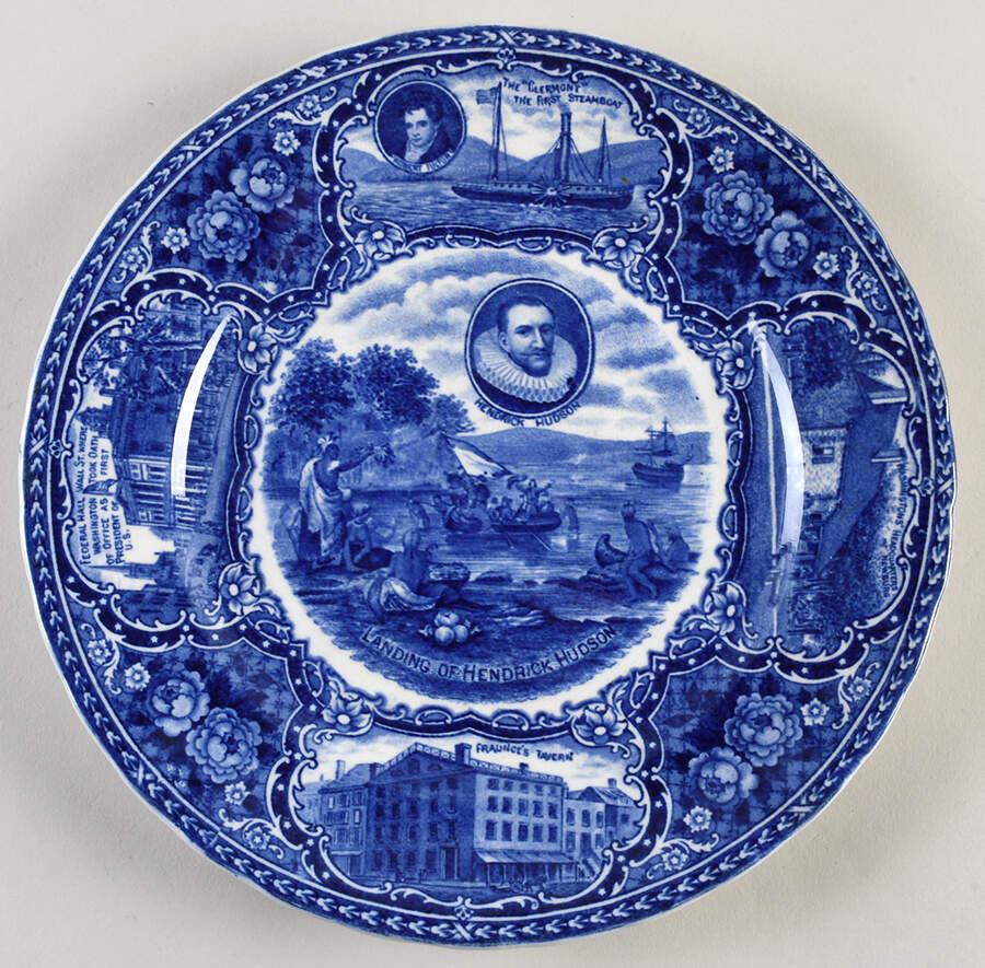 Ye Olde Historical Pottery Luncheon Plate by Staffordshire-1