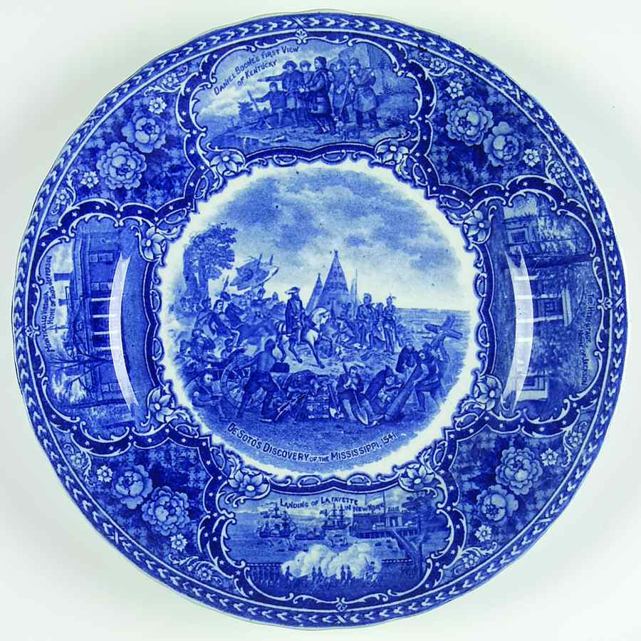 Ye Olde Historical Pottery Luncheon Plate by Staffordshire-1