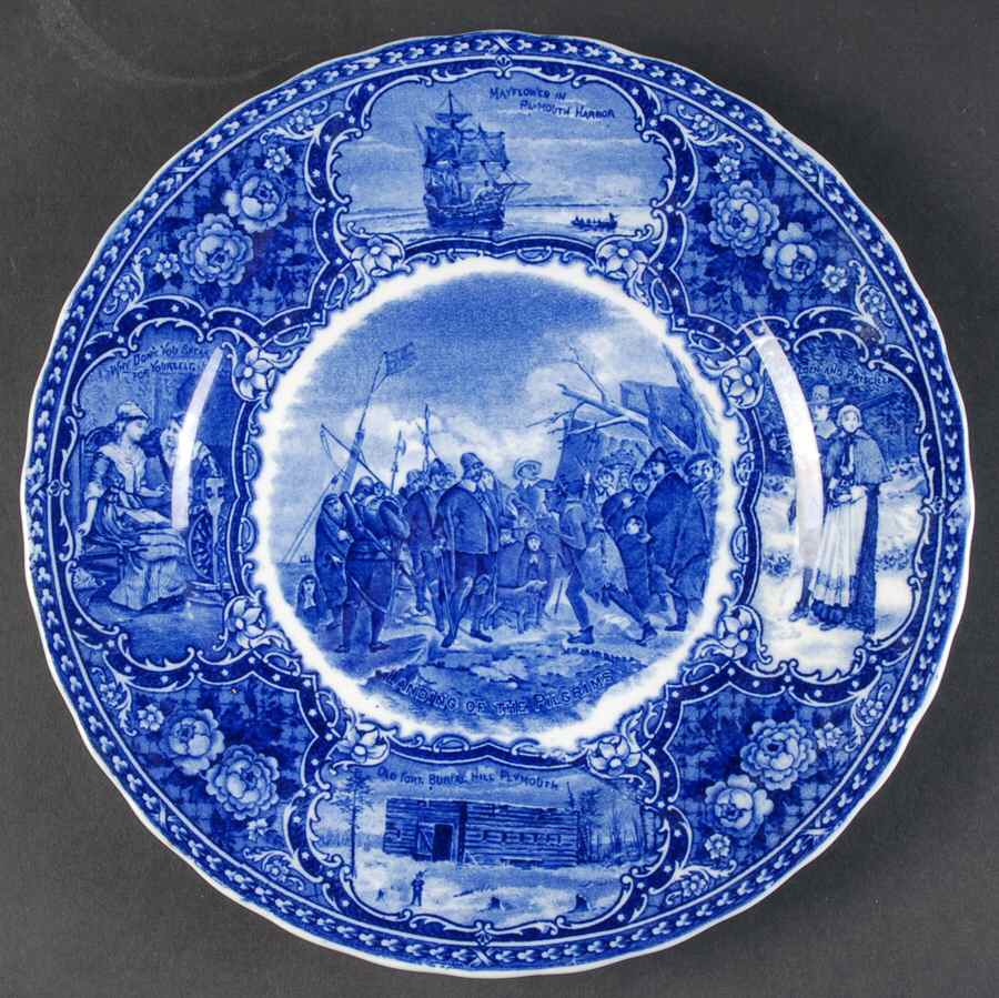 Ye Olde Historical Pottery Luncheon Plate by Staffordshire-1