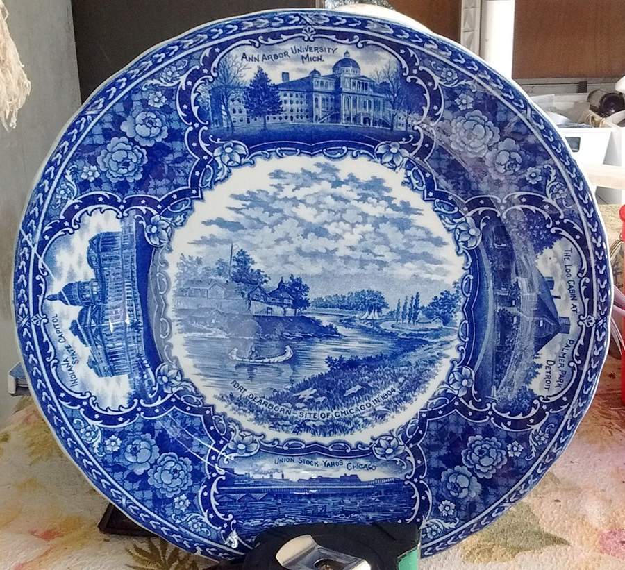 Ye Olde Historical Pottery Luncheon Plate by Staffordshire-1