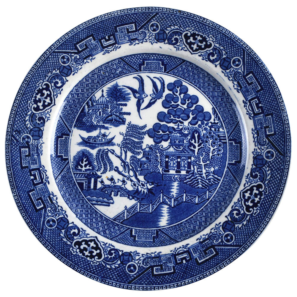 Ye Olde Willow Blue Dinner Plate by Staffordshire-1