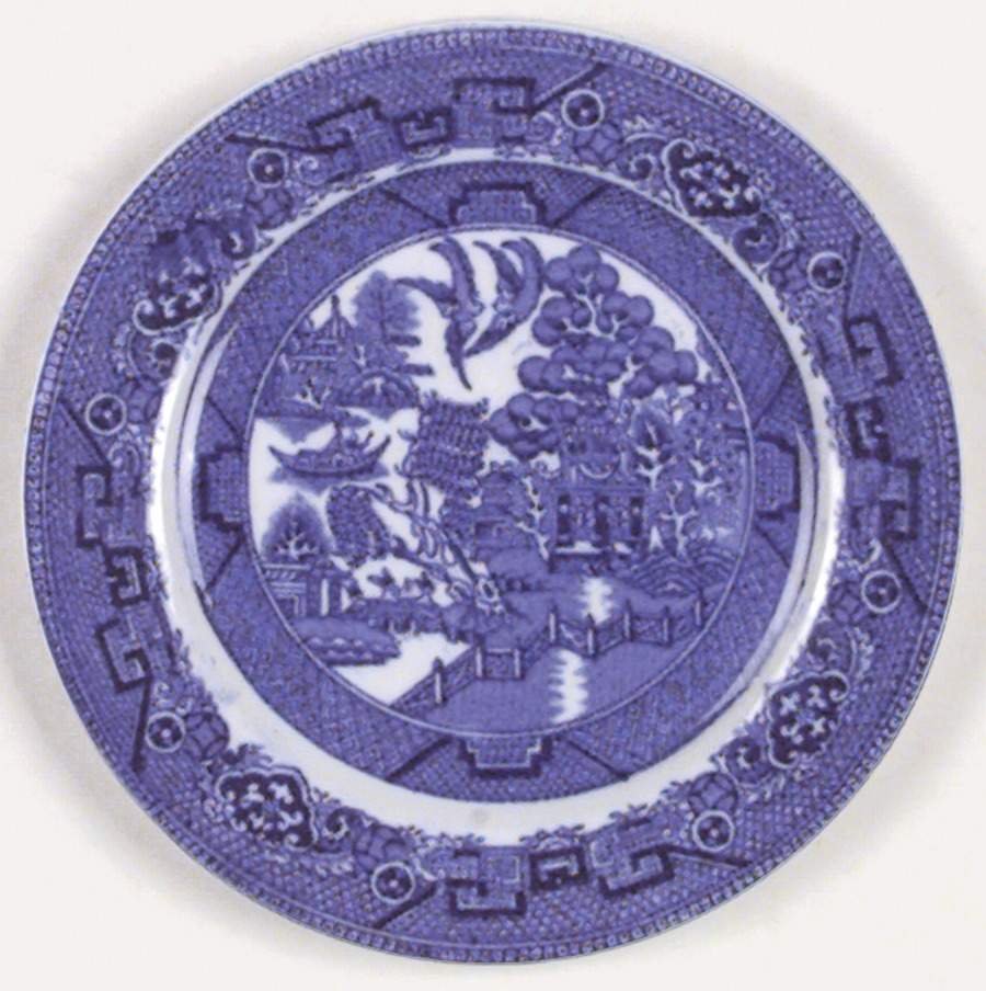 Ye Olde Willow Blue Bread & Butter Plate by Staffordshire-1
