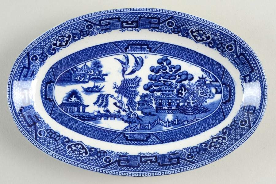 Ye Olde Willow Blue Relish by Staffordshire-1