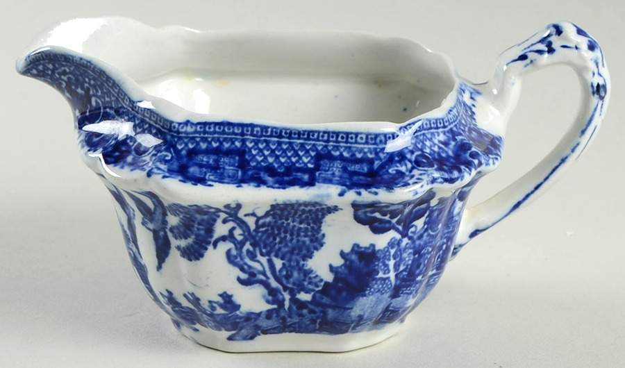 Ye Olde Willow Blue Creamer by Staffordshire-1