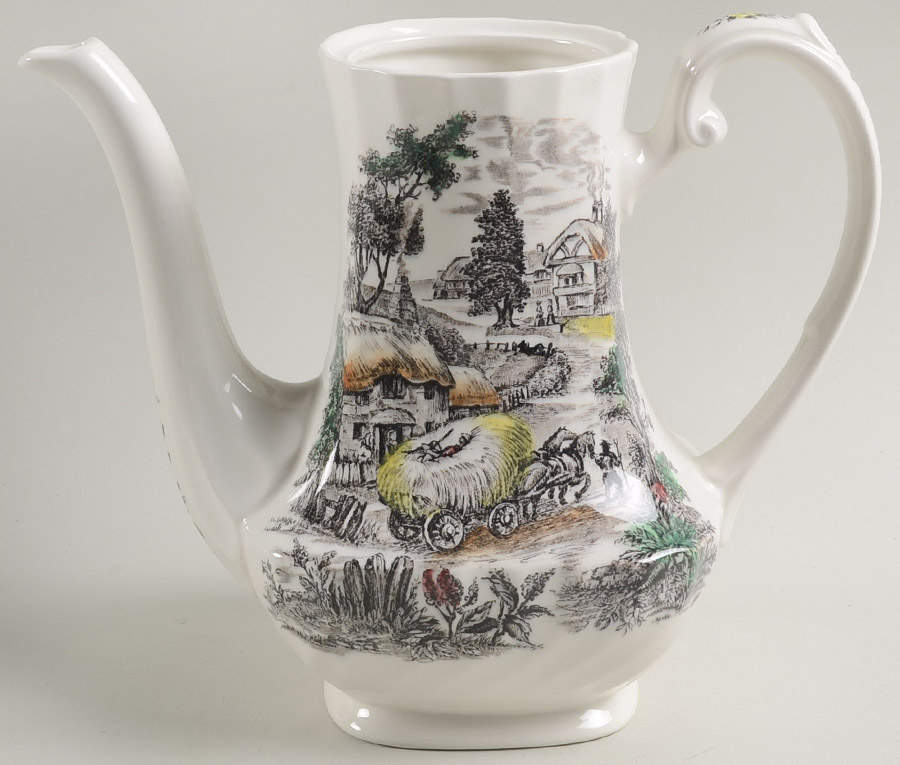 Yorkshire Multicolor Coffee Pot No Lid by Staffordshire-1