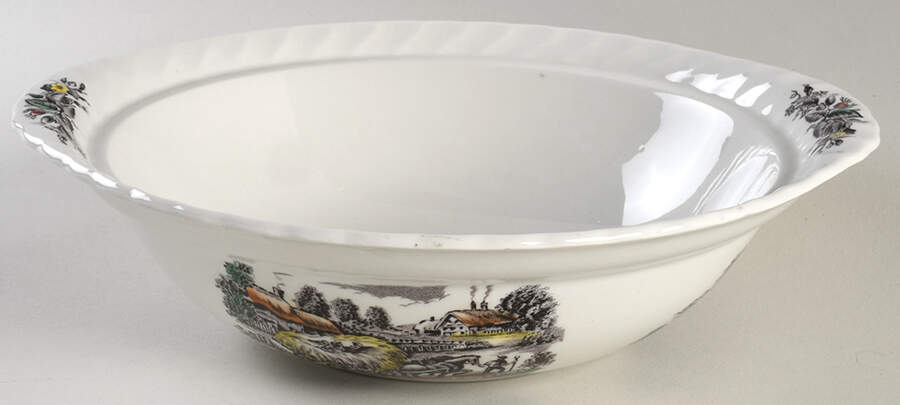 Yorkshire Multicolor Round Vegetable No Lid by Staffordshire-1
