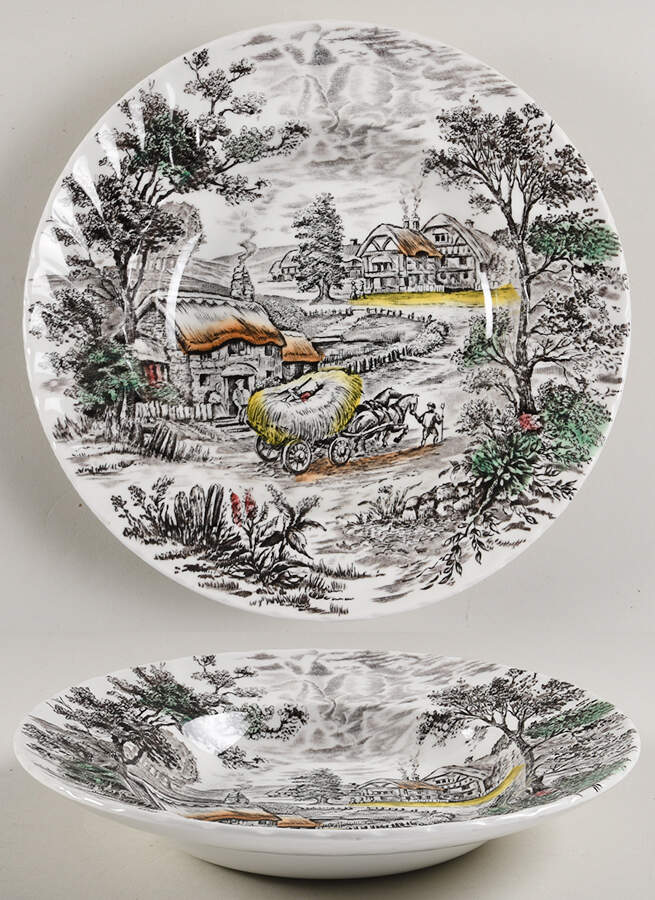 Yorkshire Multicolor Large Rim Soup Bowl by Staffordshire-1