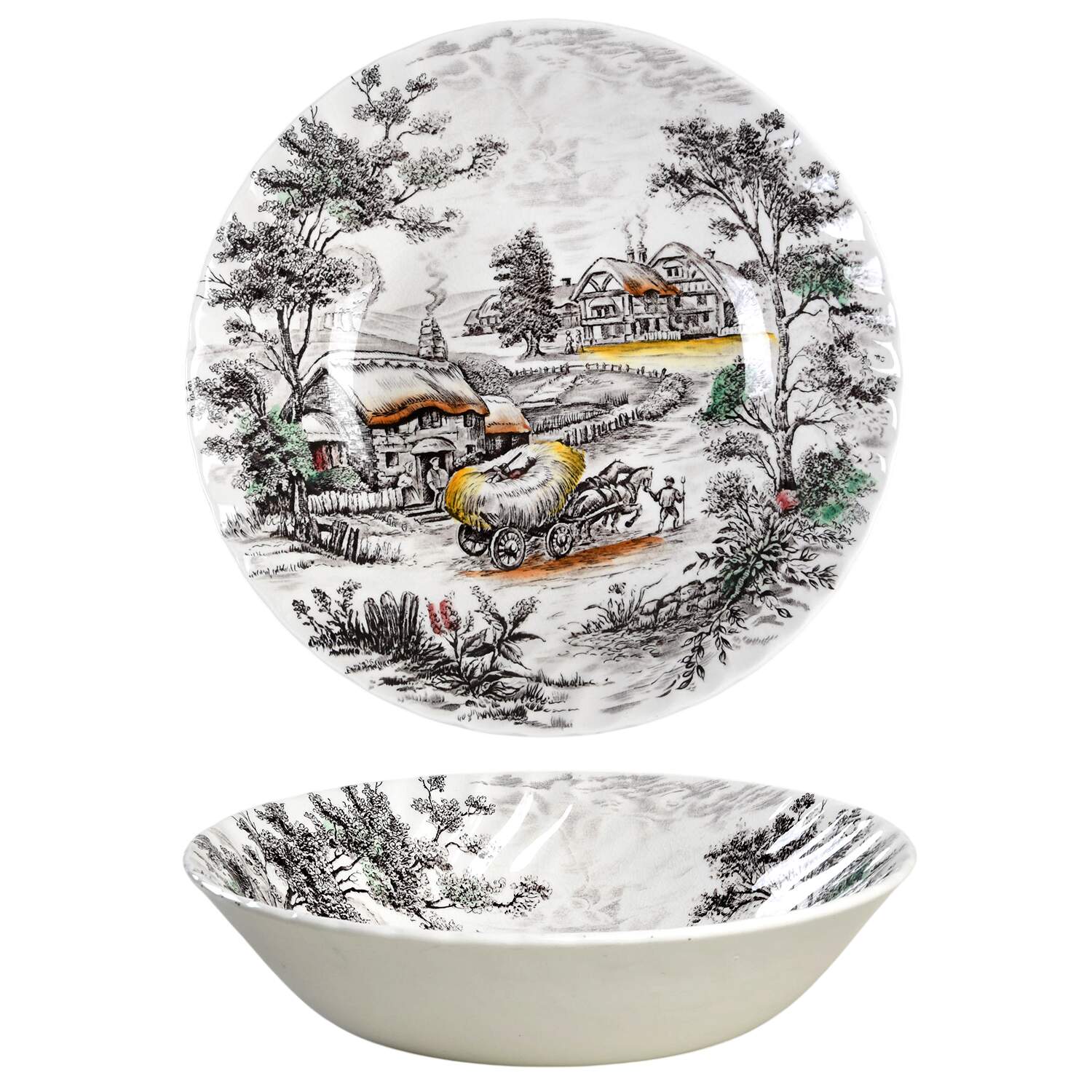 Yorkshire Multicolor 9" Round Vegetable Bowl by Staffordshire-1