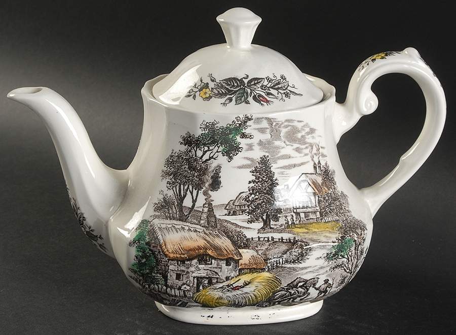 Yorkshire Multicolor Teapot & Lid by Staffordshire-1