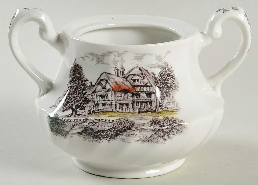 Yorkshire Multicolor Sugar Bowl No Lid by Staffordshire-1