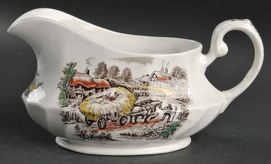 Yorkshire Multicolor Gravy Boat by Staffordshire-1