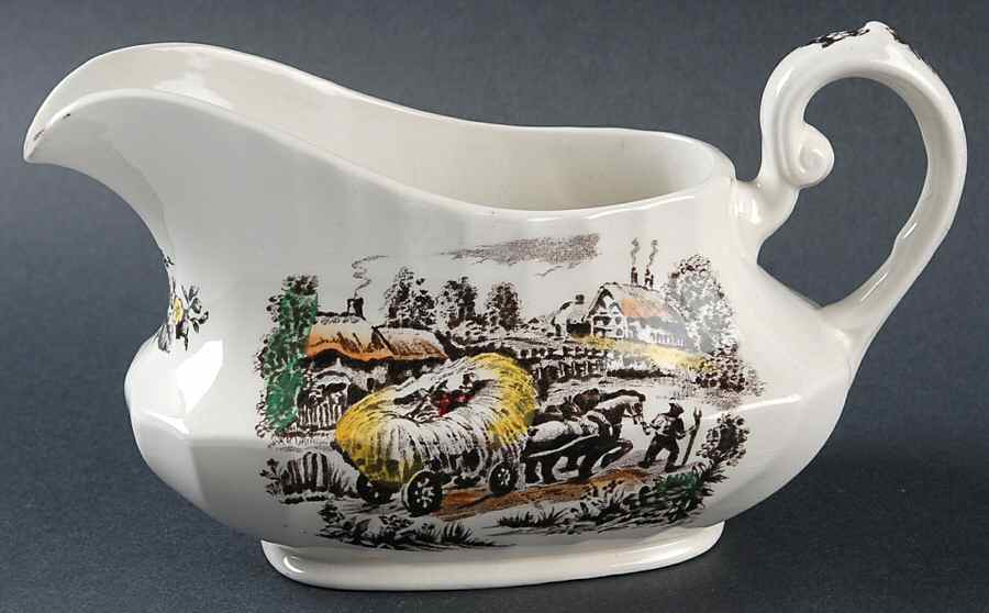 Yorkshire Multicolor Gravy Boat by Staffordshire-1