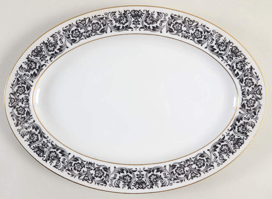 Avalon 14" Oval Serving Platter by Style House-1