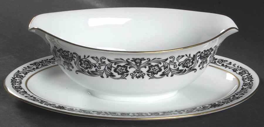 Avalon Gravy Boat with Attached Underplate by Style House-1