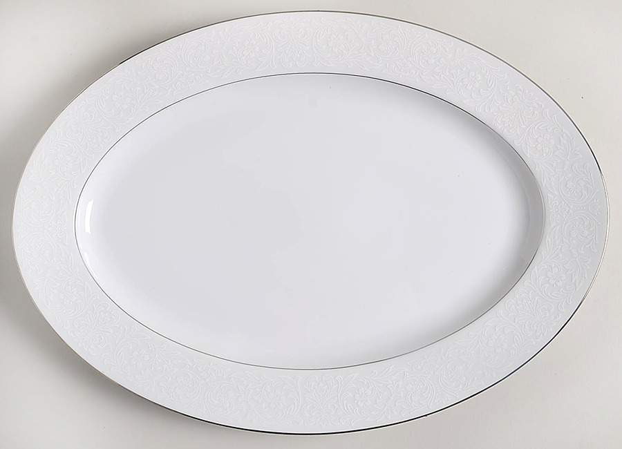Brocade 15" Oval Serving Platter by Style House-1
