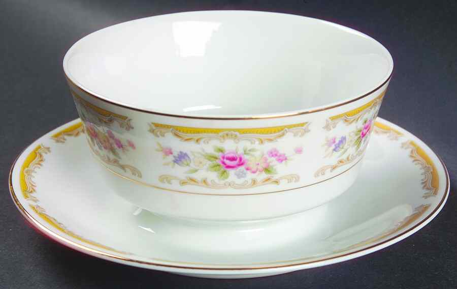 Chippendale Gravy Boat with Attached Underplate by Style House-1