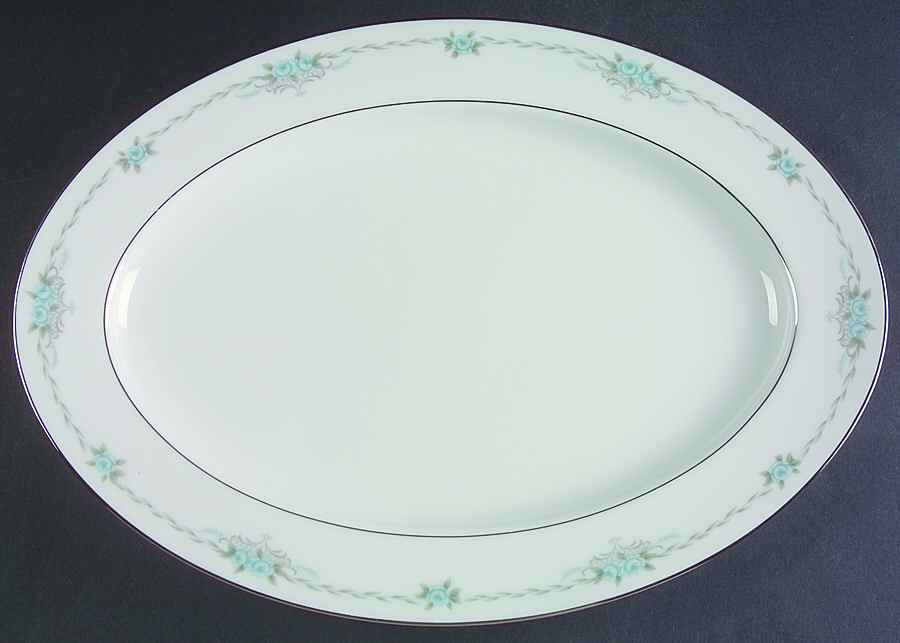 Corsage 14" Oval Serving Platter by Style House-1