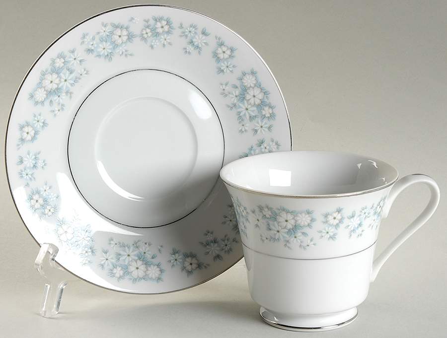 Damask (Rim Shape) Footed Cup & Saucer Set by Style House-1