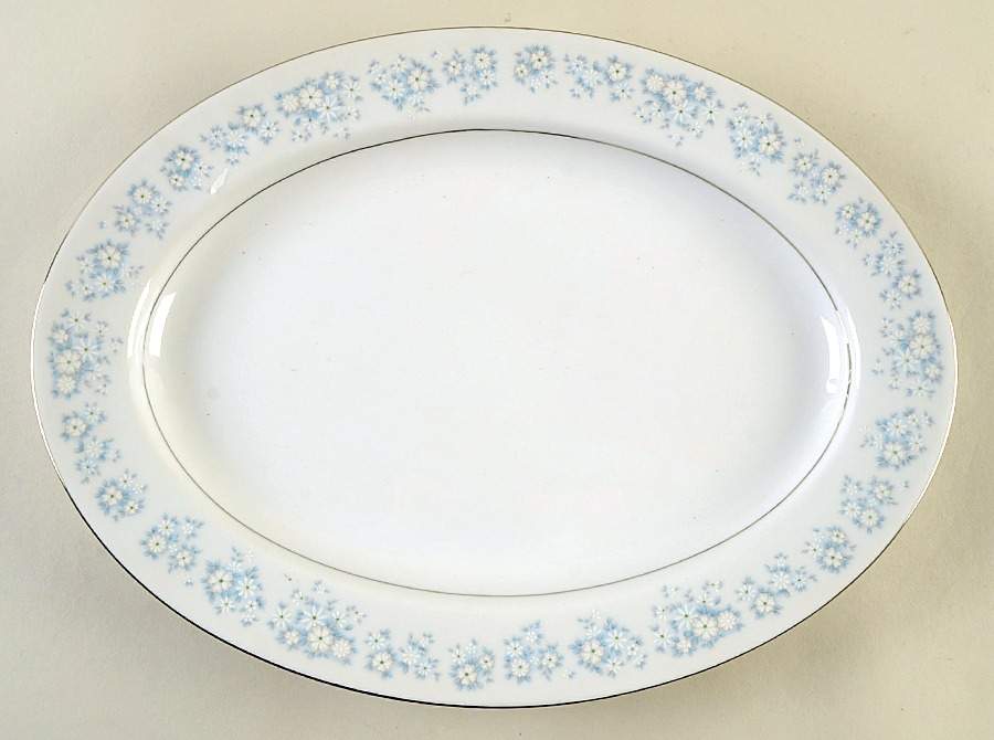 Damask (Rim Shape) 14" Oval Serving Platter by Style House-1