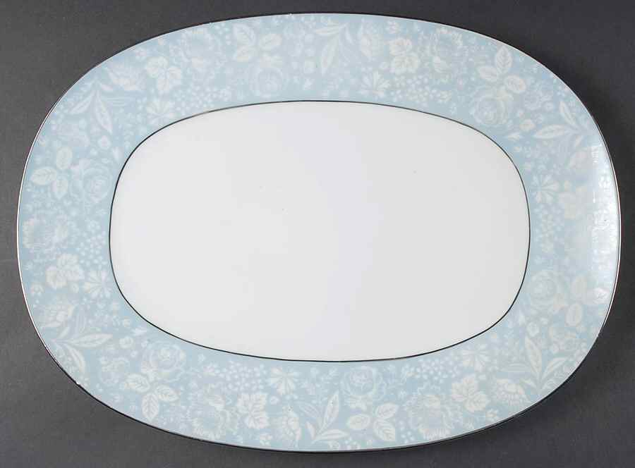 Damask (Coupe Shape) 16" Oval Serving Platter by Style House-1