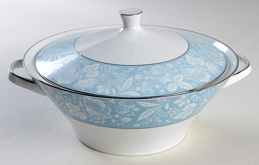 Damask (Coupe Shape) Round Covered Vegetable by Style House-1
