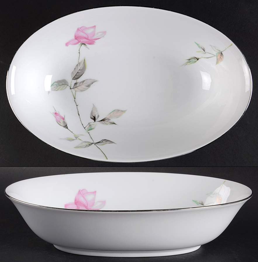 Dawn Rose 10" Oval Vegetable Bowl by Style House-1
