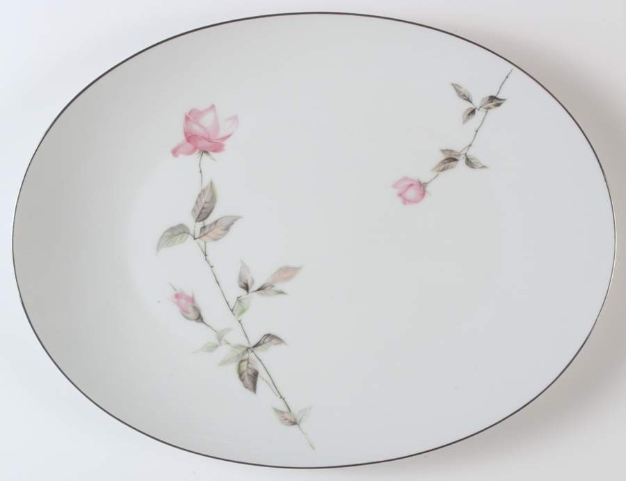 Dawn Rose 15" Oval Serving Platter by Style House-1